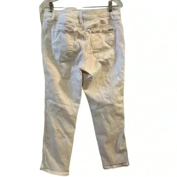 White House Black Market High-Rise Straight Leg Jeans Size 12 White Denim - Picture 2 of 9